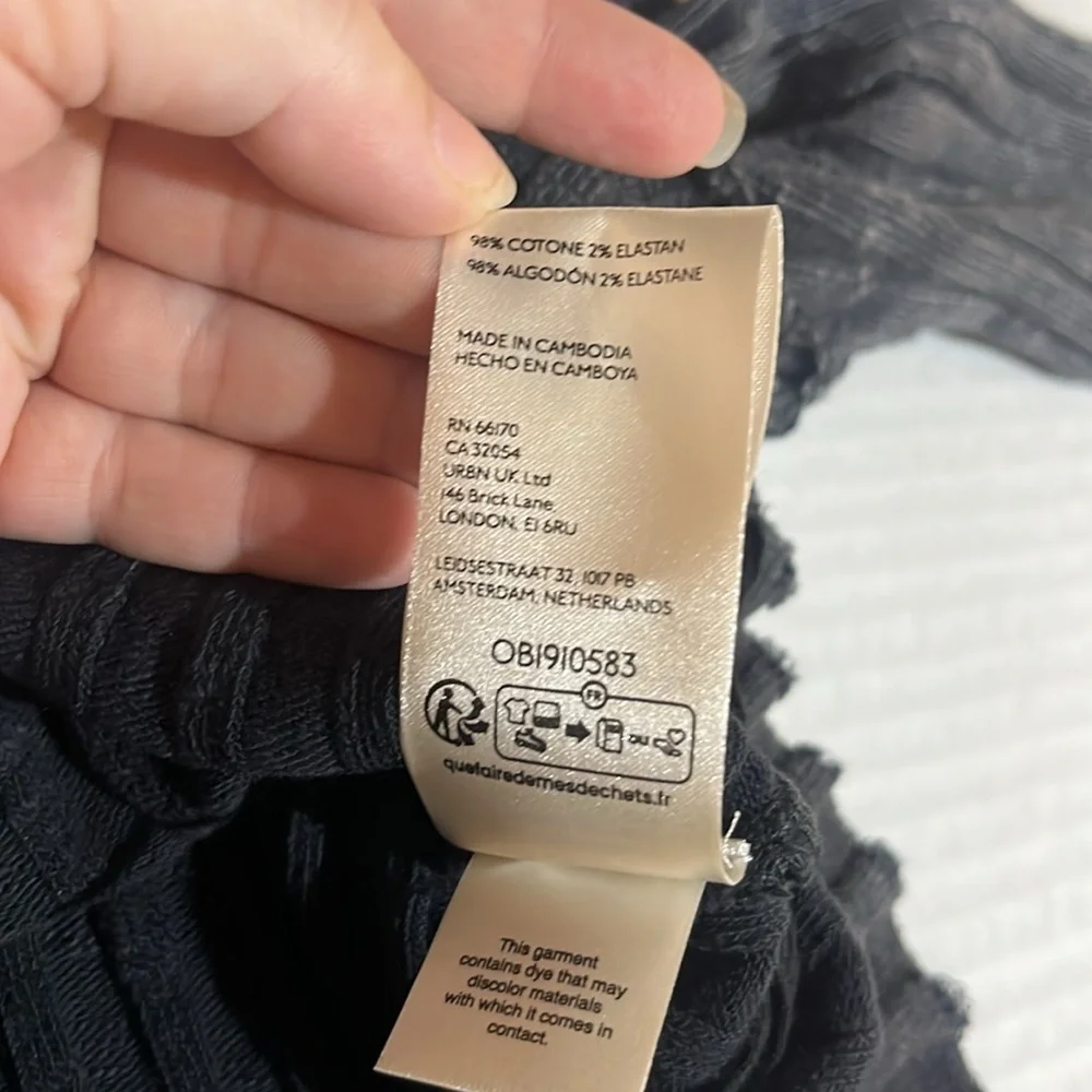 NWT Free People Black San Lucas Pullover Top‎ Size S